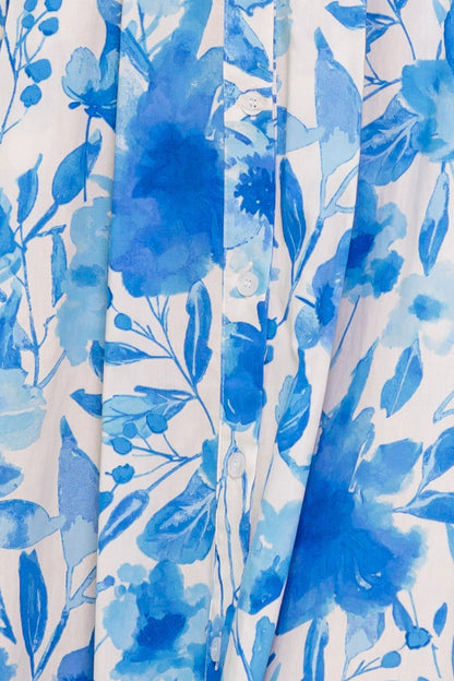 FRESHLY PICKED BLUE WOVEN MIDI DRESS