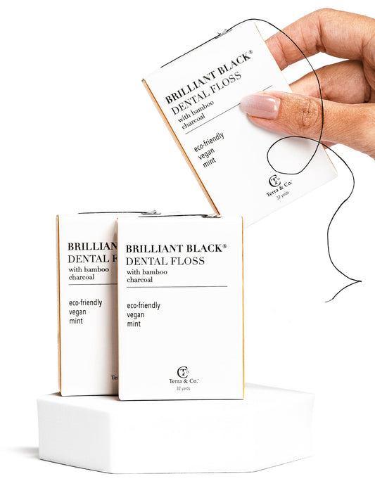 Plant-Based Dental Floss Trio – Vegan, Charcoal, Fluoride-Free | Terra & Co
