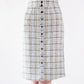 Luxe Plaid Tweed Pencil Skirt – Women’s Chic Tweed Skirt