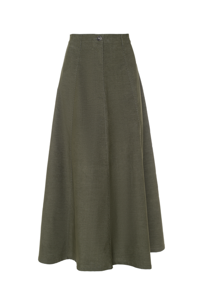 Cotton Maxi A Line Skirt