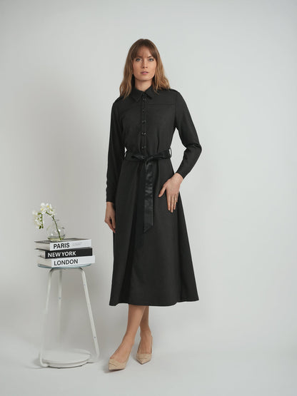 Wool Shirt Dress