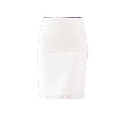 Luxe White Mini Tweed Skirt – Women’s Chic Mini Skirt