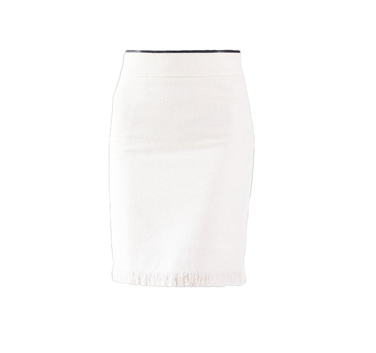Luxe White Mini Tweed Skirt – Women’s Chic Mini Skirt