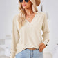 V-Neck Long Sleeve Blouse