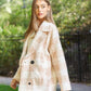 DAVI & DANI Fuzzy Boucle Textured Double Breasted Coat Jacket