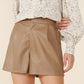 LILOU Vegan leather shorts