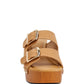 RAG & Co. Sarai Buckle Straps High Block Heel Mules