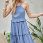 DAVI & DANI Casual Ruffle Sleeveless Mini Summer Dress