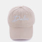 ZENANA Washed "DALLAS" Embroidered Baseball Cap