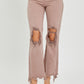 RISEN Distressed Ankle Bootcut Jeans