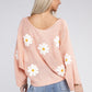 NUVI APPAREL Flower Motif Sweater