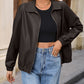 Zip Up Dropped Shoulder Jacket