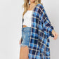 DAVI & DANI Striped Short Sleeve Cardigan