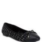 Junpey Plaid Tweed Ballet Flats