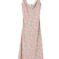 LILOU Casual Floral Print Dress with Cowl Neck & Open Back - SL summer dress