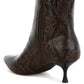RAG & Co. Thymus Snake Print Kitten Heel Boots