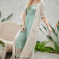 DAVI & DANI Long Summer Cardigan with Fringe