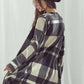 JADE by JANE Plaid Open Cardigan