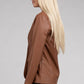 AMBIANCE APPAREL Sleek Pu Leather Blazer with Front Closure