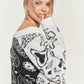 Heart paisley Color block cardigan PLUS JJK5018P