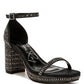 Ronan Rhinestones Embellished Block Sandals