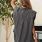 DAVI & DANI Stripe Button Down Shirt and Long Pants Set