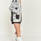 Heart paisley Color block cardigan PLUS JJK5018P