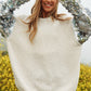 DAVI & DANI Sequin Sleeve Sweater Knit Tunic Top