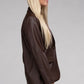 AMBIANCE APPAREL Sleek Pu Leather Blazer with Front Closure