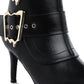 Ebera Chunky Buckle Strap Ankle Boots