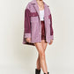 JADE by JANE Plus-size Color block sherpa Shacket JJO5017P