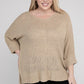 EESOME Plus Size Crew Neck Knit Sweater