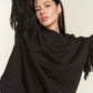 JADE by JANE Plus-size Silver Studded Fringe Sleeves Sweater top - PLUS JJT5009P