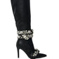 AZALEA WANG – Alonza Black Embellished Stiletto Boot