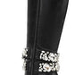 AZALEA WANG – Alonza Black Embellished Stiletto Boot