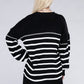 NUVI APPAREL Striped Pattern Knit Sweater