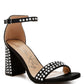 RAG & Co. Klebba Pearls Embellished Satin Sandals