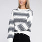 NUVI APPAREL Two Tone Drop Shoulder Sweater