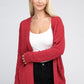 ZENANA Melange Open Front Sweater Cardigan