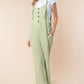 WHITE BIRCH Texture Sleeveless Wide Leg Jumpsuit