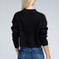 AMBIANCE APPAREL Mock Neck Cropped Pullover Knit Sweater