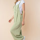 WHITE BIRCH Texture Sleeveless Wide Leg Jumpsuit