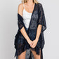 LACE OVER SIZE RUFFLE KIMONO
