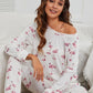 X.Y.M. Flamingo Long Sleeve Top and Pants Pajama Set