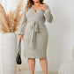 Plus Size Tie Waist Wrap Dress