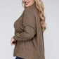 ZENANA Plus Brushed Melange Drop Shoulder Sweater