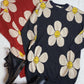 Jade by Jane Women's Plus-size Oversized Knit Sweater with Happy Face Flower Print