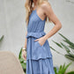 DAVI & DANI Casual Ruffle Sleeveless Mini Summer Dress