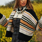 DAVI & DANI Chunky Knit Multi-Striped Open Sweater Cardigan