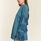 JADE by JANE Plus-size Silver Studded Fringe Sleeves Sweater top - PLUS JJT5009P